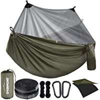 Los mejores  - Overmont Hamaca para Acampar con mosquitera Hamaca para mochilero de Doble Capa con Red para Insectos portátil Ligera…